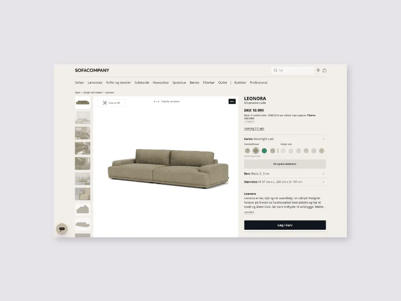 Sofacompany modulsofa konfigurator